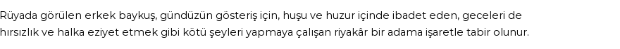 Diyanet'e Göre Rüyada Erkek Baykuş Görmek