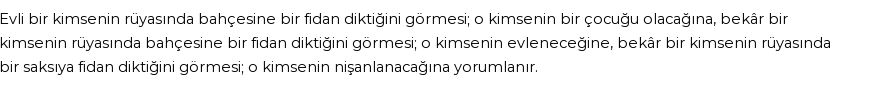 Diyanet'e Göre Rüyada Fidan Görmek