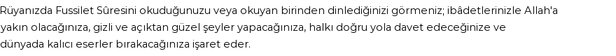 Diyanet'e Göre Rüyada Fussilet Suresi Görmek