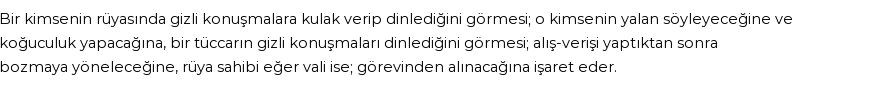 Diyanet'e Göre Rüyada Gizli Söz Dinlemek Görmek