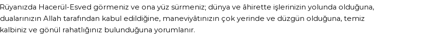 Diyanet'e Göre Rüyada Hacerü`l-esved Görmek