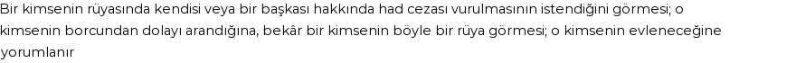 Diyanet'e Göre Rüyada Had Cezası Görmek