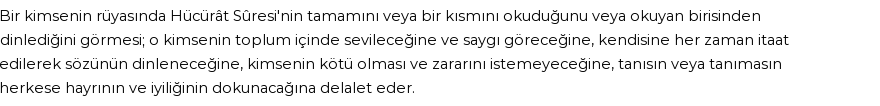 Diyanet'e Göre Rüyada Hucurat Suresi Görmek