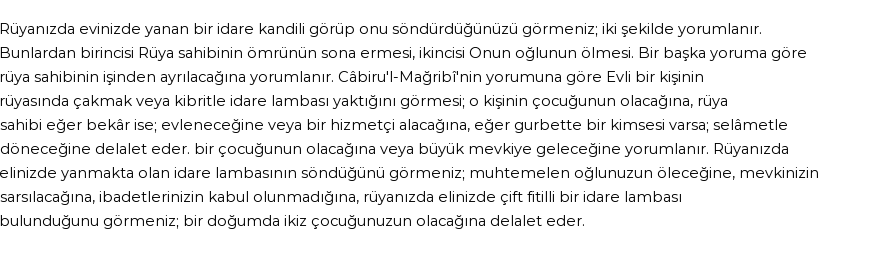 Diyanet'e Göre Rüyada İdare Kandili Görmek