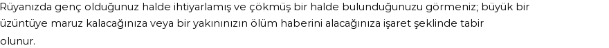 Diyanet'e Göre Rüyada İhtiyarlık Görmek