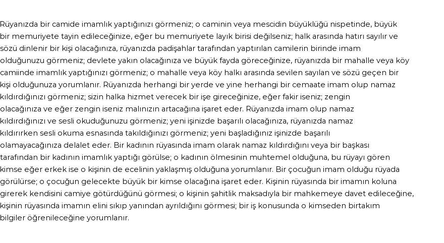 Diyanet'e Göre Rüyada İmam Görmek