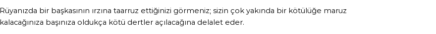 Diyanet'e Göre Rüyada Irza Taarruz Görmek