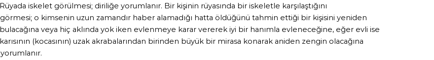 Diyanet'e Göre Rüyada İskelet Görmek