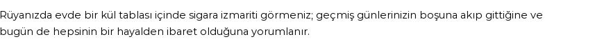 Diyanet'e Göre Rüyada İzmarit Görmek