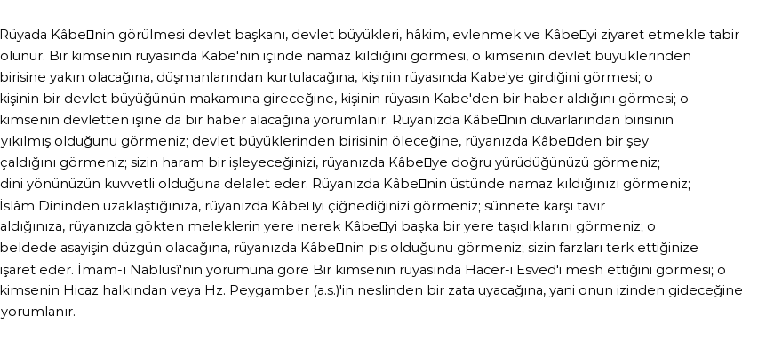 Diyanet'e Göre Rüyada Kabe Görmek