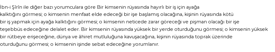 Diyanet'e Göre Rüyada Kalkmak Oturmak Görmek