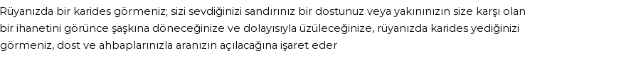 Diyanet'e Göre Rüyada Karides Görmek