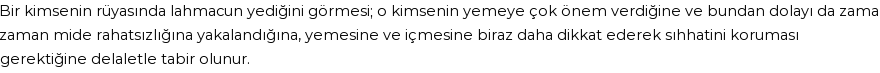 Diyanet'e Göre Rüyada Lahmacun Görmek