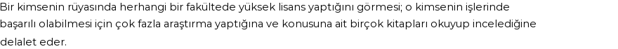 Diyanet'e Göre Rüyada Lisans Görmek