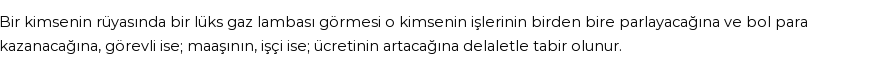 Diyanet'e Göre Rüyada Lüks Lambası Görmek