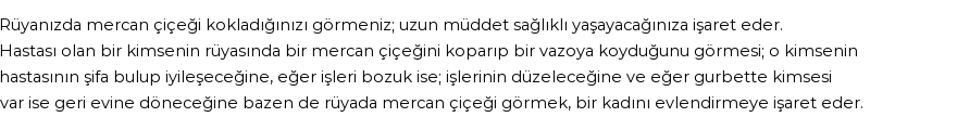 Diyanet'e Göre Rüyada Mercan Çiçeği Görmek