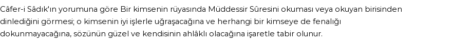 Diyanet'e Göre Rüyada Müddessir Suresi Görmek