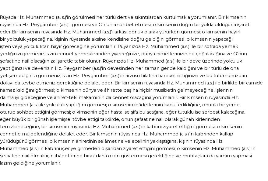 Diyanet'e Göre Rüyada Muhammed (s.a.v.) Görmek