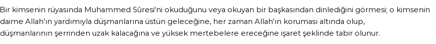 Diyanet'e Göre Rüyada Muhammed Suresi Görmek