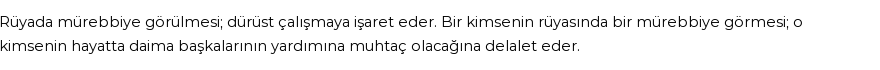 Diyanet'e Göre Rüyada Mürebbiye Görmek