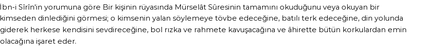 Diyanet'e Göre Rüyada Mürselat Suresi Görmek