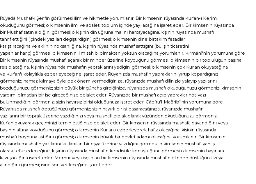 Diyanet'e Göre Rüyada Mushaf-ı Şerif Görmek