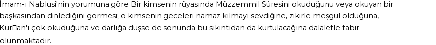 Diyanet'e Göre Rüyada Müzzemmil Suresi Görmek