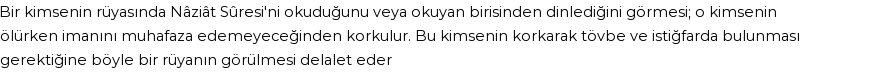 Diyanet'e Göre Rüyada Naziat Suresi Görmek