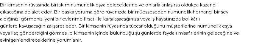 Diyanet'e Göre Rüyada Numunelik Görmek