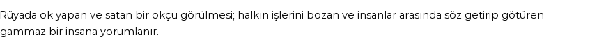 Diyanet'e Göre Rüyada Okçu Görmek