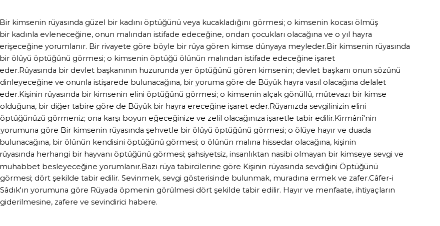 Diyanet'e Göre Rüyada Öpmek Görmek