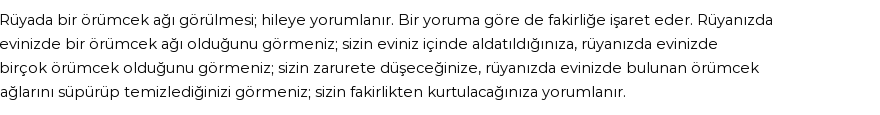 Diyanet'e Göre Rüyada Örümcek Ağı Görmek