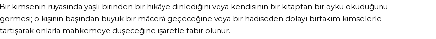 Diyanet'e Göre Rüyada Öykü Görmek