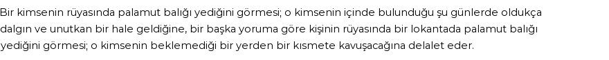 Diyanet'e Göre Rüyada Palamut Balığı Görmek