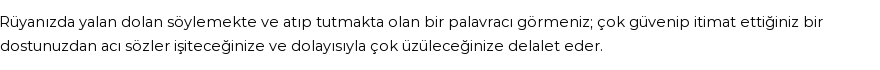 Diyanet'e Göre Rüyada Palavracı Görmek