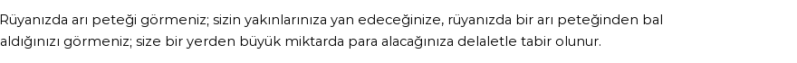 Diyanet'e Göre Rüyada Petek Görmek