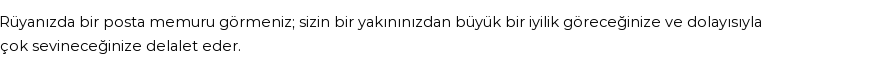 Diyanet'e Göre Rüyada Posta Memuru Görmek