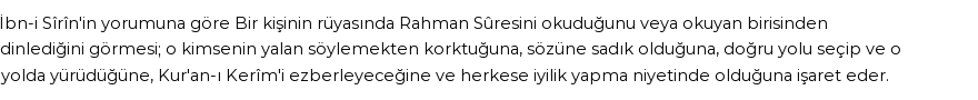 Diyanet'e Göre Rüyada Rahman Suresi Görmek