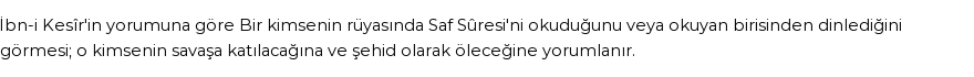 Diyanet'e Göre Rüyada Saf Suresi Görmek