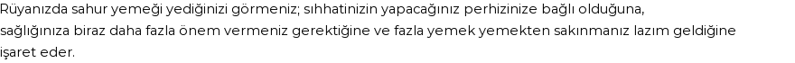 Diyanet'e Göre Rüyada Sahur Görmek