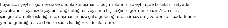 Diyanet'e Göre Rüyada Şeytan Görmek