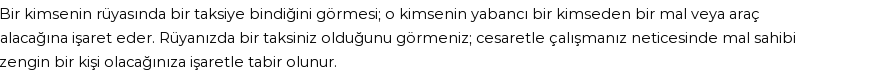 Diyanet'e Göre Rüyada Taksi Görmek