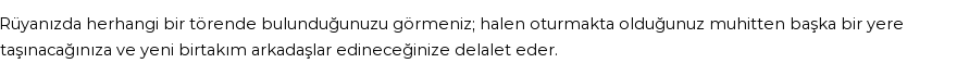 Diyanet'e Göre Rüyada Tören Görmek