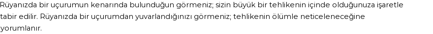 Diyanet'e Göre Rüyada Uçurum Görmek