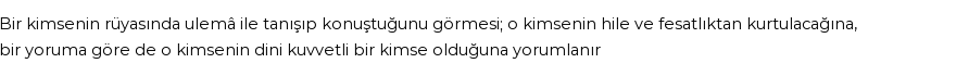 Diyanet'e Göre Rüyada Ulema Görmek