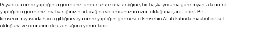 Diyanet'e Göre Rüyada Umre Yapmak Görmek