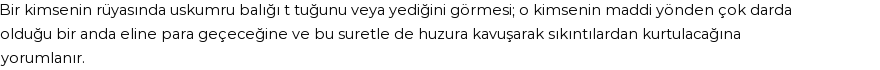 Diyanet'e Göre Rüyada Uskumru Balığı Görmek