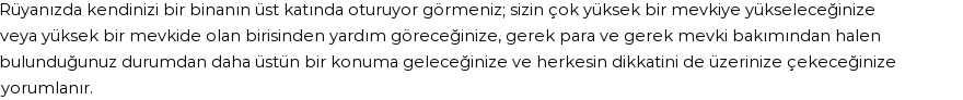 Diyanet'e Göre Rüyada Üst Kat Görmek