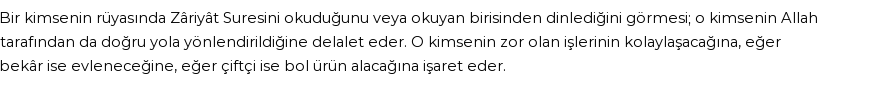Diyanet'e Göre Rüyada Zariyat Suresi Görmek