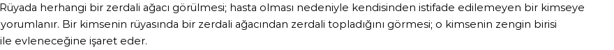 Diyanet'e Göre Rüyada Zerdali Ağacı Görmek